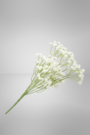 Kunstblume Schleierkraut Weiss/Grün (042-14) – langlebige künstliche Dekoblume aus Kunststoff