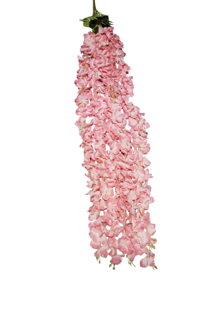 Kunstblume Wisteria Rosa (043-5) – langlebige künstliche Dekoblume aus Textilmaterial