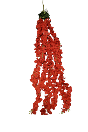 Kunstblume Wisteria Rot (043-2) – langlebige künstliche Dekoblume aus Textilmaterial