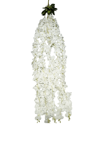 Kunstblume Wisteria Weiss (043-1) – langlebige künstliche Dekoblume aus Textilmaterial