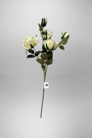 Kunstblume Rose Cremeweiß (PD-003-1) – langlebige künstliche Dekoblume aus Kunststoff