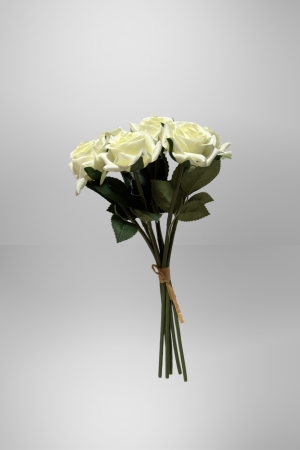 Kunstblume Rose Cremeweiß (PD-004-1) – langlebige künstliche Dekoblume aus Kunststoff