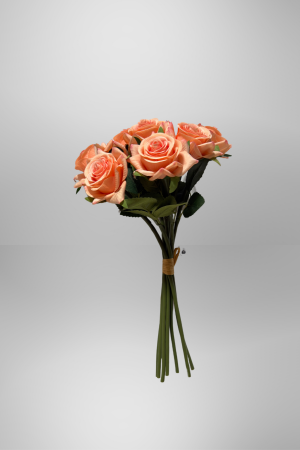 Kunstblume Rose Aprikose (PD-004-6) – langlebige künstliche Dekoblume aus Kunststoff