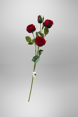 Kunstblume Rose Rot (PD-006-2) – langlebige künstliche Dekoblume aus Kunststoff