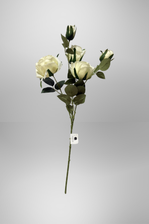 Kunstblume Rose Cremeweiß (PD-009-1) – langlebige künstliche Dekoblume aus Kunststoff