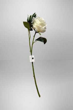 Kunstblume Rose Weiß (PD-010-1) – langlebige künstliche Dekoblume aus Kunststoff