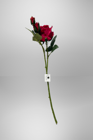 Kunstblume Rose Rot Rosa-Verlauf (PD-010-3) – langlebige künstliche Dekoblume aus Kunststoff