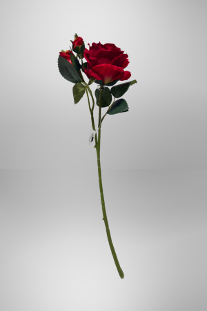 Kunstblume Rose Weinrot (PD-010-6) – langlebige künstliche Dekoblume aus Kunststoff