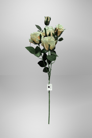 Kunstblume Rose Cremeweiß (PD-012-1) – langlebige künstliche Dekoblume aus Kunststoff