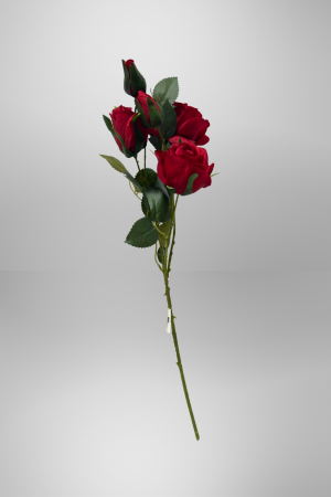 Kunstblume Rose Rot (PD-012-2) – langlebige künstliche Dekoblume aus Kunststoff