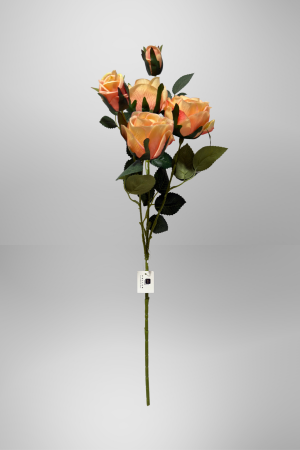 Kunstblume Rose Aprikose (PD-012-8) – langlebige künstliche Dekoblume aus Kunststoff