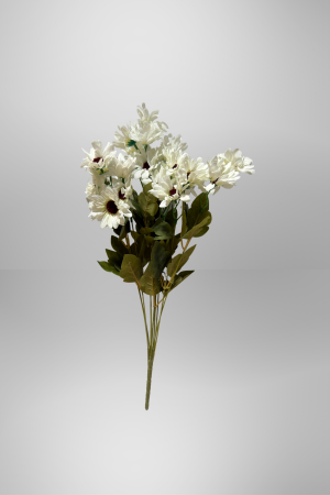 Kunstblume Gänseblümchen Weiß (PD-036-6) – langlebige künstliche Dekoblume aus Kunststoff