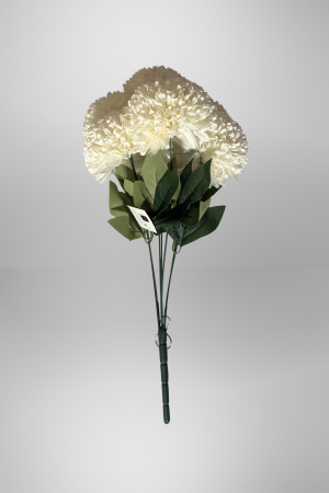 Kunstblume Nelkenstrauß Cremeweiß (PD-038-1) – langlebige künstliche Dekoblume aus Kunststoff