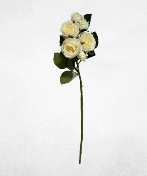 Kunstblume Rose Cremeweiß (003-1) – langlebige künstliche Dekoblume aus Kunststoff