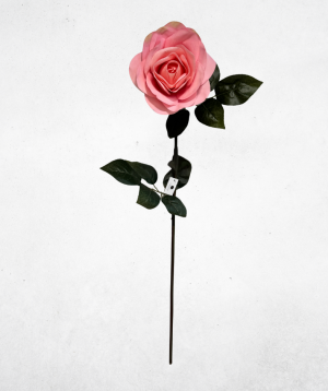 Kunstblume Rose Rosa (020-4) – langlebige künstliche Dekoblume aus Kunststoff