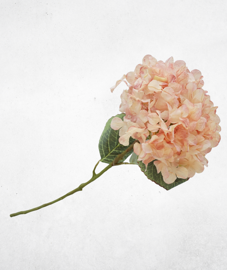 Kunstblume Hortensie Rosé (022-5) – langlebige künstliche Dekoblume aus Textilmaterial