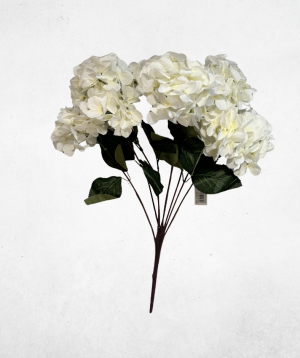 Kunstblume Hortensie Weiß (037-4) – langlebige künstliche Dekoblume aus Kunststoff