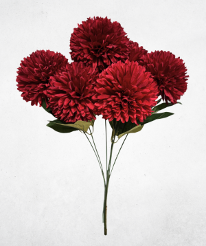 Kunstblume Nelkenstrauß Rot (038-3) – langlebige künstliche Dekoblume aus Kunststoff