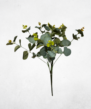 Kunstblume Eukalyptus Grün Muster 1 (044-3) - langlebige künstliche Dekoblume aus Kunststoff