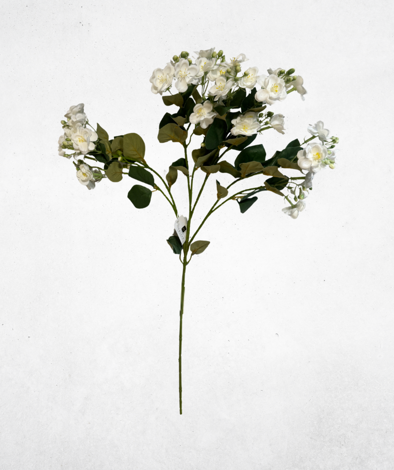 Kunstblume Jasmin 4-Köpfig Weiß (033-1) - langlebige künstliche Dekoblume aus Kunststoff