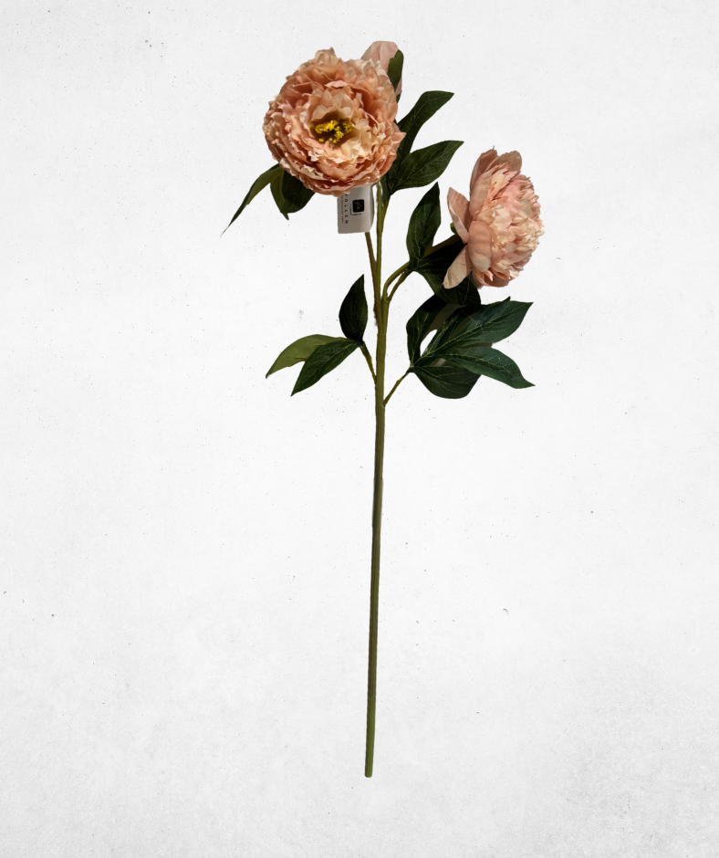 Kunstblume Pfingstrose 3-Köpfig Hellrosa (032-3) – langlebige künstliche Dekoblume aus Kunststoff