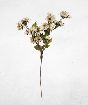 Kunstblume Gänseblümchen Cremeweiß (028) – langlebige künstliche Dekoblume aus Kunststoff